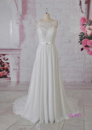 Vestido de novia de gasa para playa, estilo Selina, 20260817