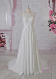 Vestido de novia de gasa para playa, estilo Selina, 20260817