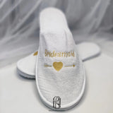 Sparkle and Bash White Wedding Slippers for Bridal Party For Bridesmaid selina2022080414