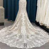 High Quality Mermaid Wedding Dress Sleevesless Lace selina202206241