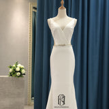 Elegant V-Neck French Wedding Dress boho prom dress selina202252387