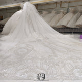 luxury baroque wedding dress bridal ball gown dress long sleeves for bride selina20227212