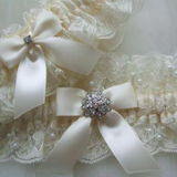 2023 Bride Wedding Garter White Lace Floral Garters Bowknot Stretch Leg Garter Set Bridal Accessories for Women and Girls Selina202341812