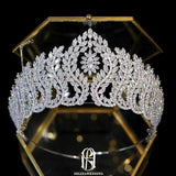 5A Zircon Heart Shapes Wedding Bridal Tiaras Full Cubic Zirconia Pageant Queen Crowns for Quinceanera CZ Party Hair Jewelry for Women 2022120210